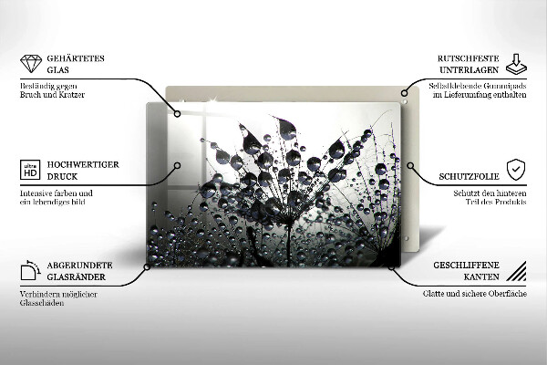 Protection plaque induction Pissenlits et rosée