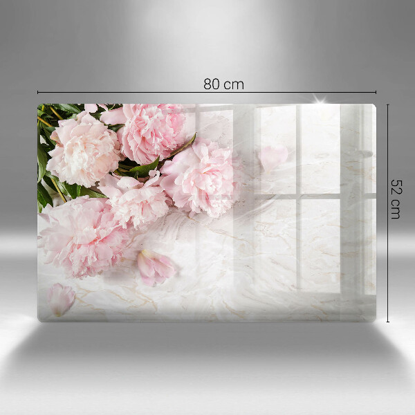 Protection plaque induction Fleurs de roses délicates