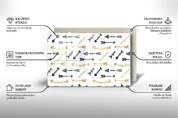 Protection plaque induction Modèle de flèches bohème