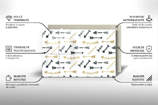 Protection plaque induction Modèle de flèches bohème
