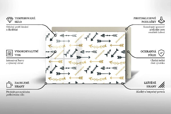 Protection plaque induction Modèle de flèches bohème