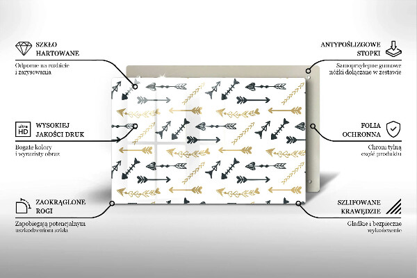 Protection plaque induction Modèle de flèches bohème