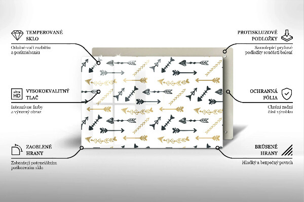 Protection plaque induction Modèle de flèches bohème