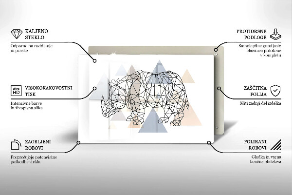 Protection plaque induction Rhinocéros de dessin au trait