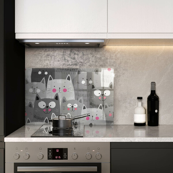 Cache plaque de cuisson Illustration de chats