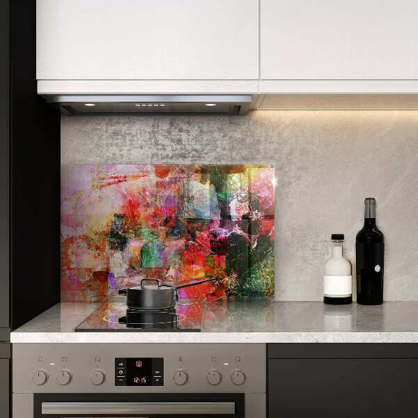 Protection plaque induction Peinture abstraite