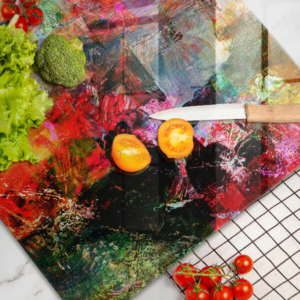 Protection plaque induction Peinture abstraite