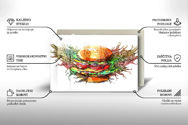 Protection plaque induction Dessin de hamburger