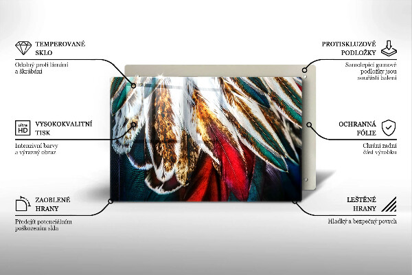 Protection plaque induction Plumes d'oiseaux bohèmes