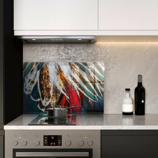 Protection plaque induction Plumes d'oiseaux bohèmes