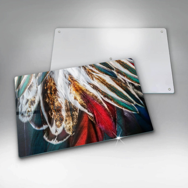 Protection plaque induction Plumes d'oiseaux bohèmes