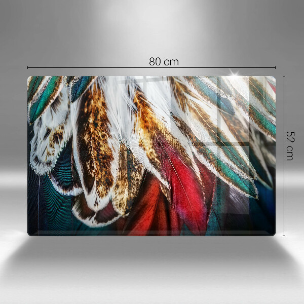 Protection plaque induction Plumes d'oiseaux bohèmes