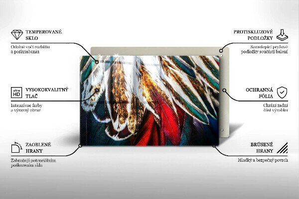 Protection plaque induction Plumes d'oiseaux bohèmes