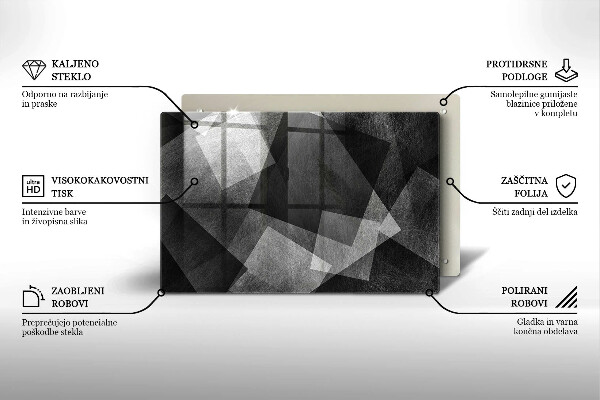 Cache plaque de cuisson Abstraction géométrique