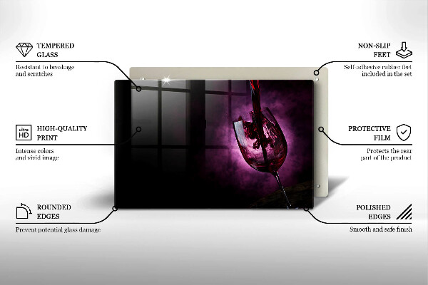 Protection plaque induction Un verre de vin