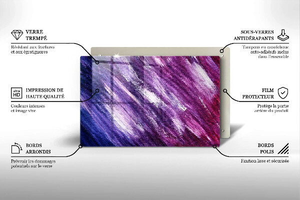 Cache plaque de cuisson Peinture abstraite