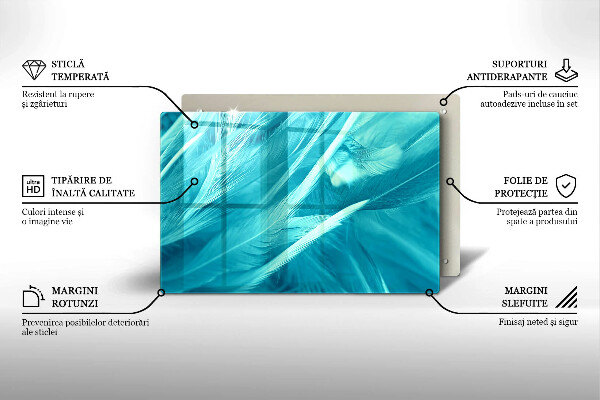 Cache plaque de cuisson Plumes délicates