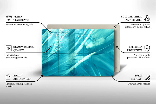 Cache plaque de cuisson Plumes délicates