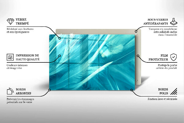 Cache plaque de cuisson Plumes délicates