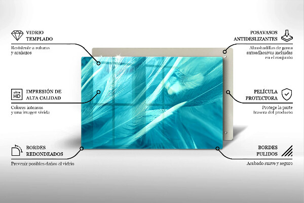 Cache plaque de cuisson Plumes délicates