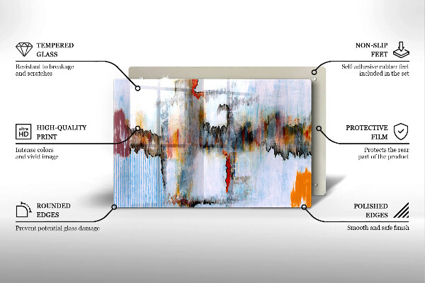 Protection plaque induction Peintures abstraites