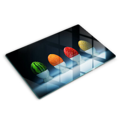 Protection plaque induction Oeufs de fruits abstraits