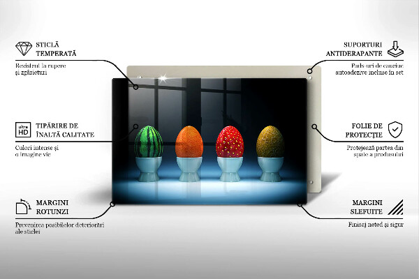 Protection plaque induction Oeufs de fruits abstraits