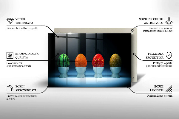 Protection plaque induction Oeufs de fruits abstraits
