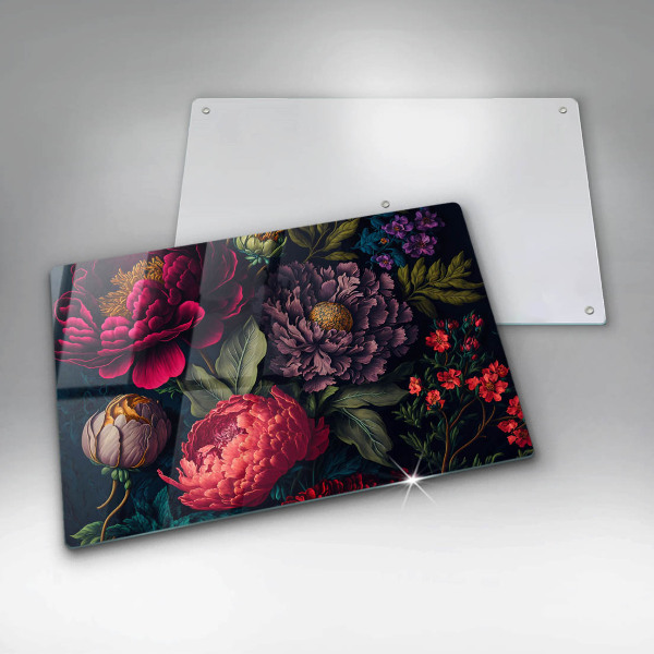 Cache plaque de cuisson Belles fleurs