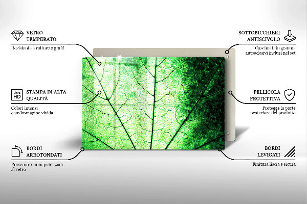 Protection plaque induction Feuille de veine décorative