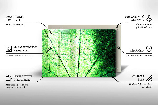 Protection plaque induction Feuille de veine décorative