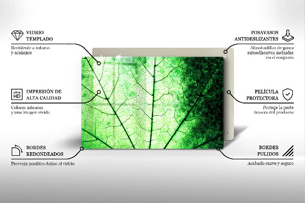 Protection plaque induction Feuille de veine décorative