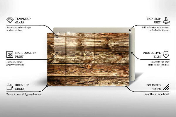 Protection plaque induction Texture de planche de bois
