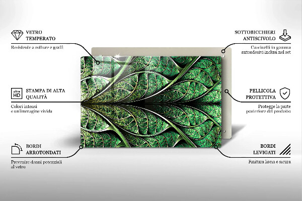 Protection plaque induction Structure des nervures des feuilles