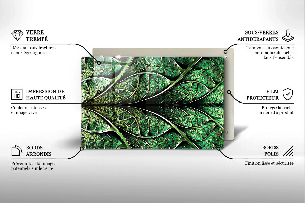 Protection plaque induction Structure des nervures des feuilles