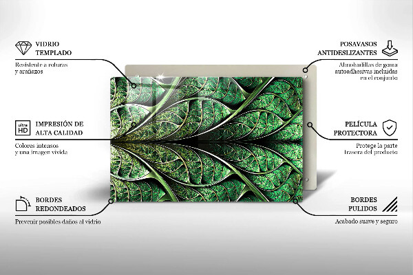 Protection plaque induction Structure des nervures des feuilles