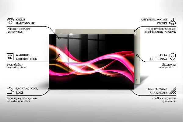 Protection plaque induction Fumée de néon abstraite