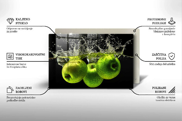 Protection plaque induction Pommes vertes et eau