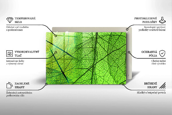 Protection plaque induction Nervures des feuilles naturelles