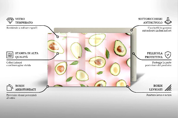 Cache plaque de cuisson Modèle d'avocat
