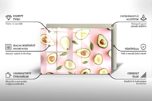 Cache plaque de cuisson Modèle d'avocat
