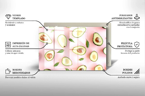 Cache plaque de cuisson Modèle d'avocat