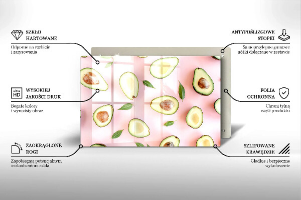 Cache plaque de cuisson Modèle d'avocat