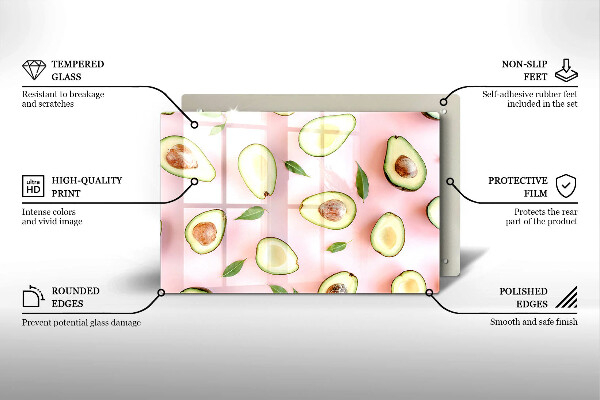 Cache plaque de cuisson Modèle d'avocat