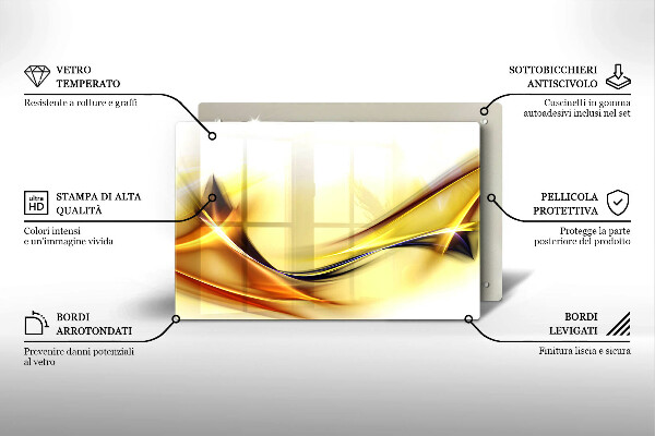 Protection plaque induction Lignes de lumière abstraites