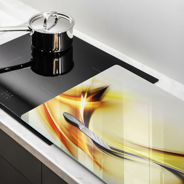 Protection plaque induction Lignes de lumière abstraites