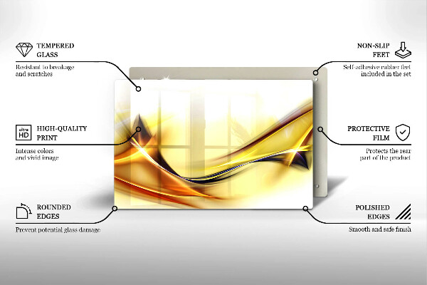 Protection plaque induction Lignes de lumière abstraites