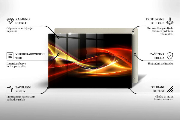 Protection plaque induction Fumée et lumière abstraites