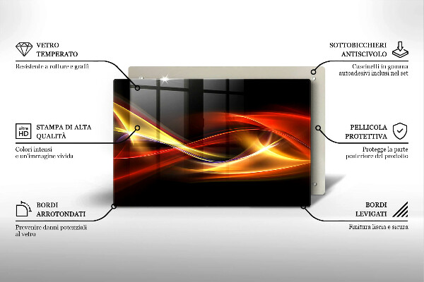 Protection plaque induction Fumée et lumière abstraites