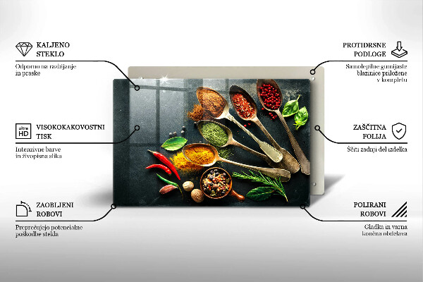 Cache plaque de cuisson Cuillères de cuisine d'épices